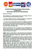 Déclaration et compte rendu du CTSD de Normandie
