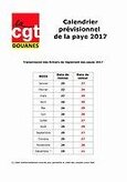 Calendrier prévisionnel de la paye 2017